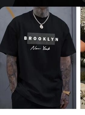 Brooklyn New York Men's Black Graphic T‑Shirt